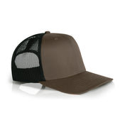 Mesh Contrast Trucker Cap 1191 Walnut_black - Side