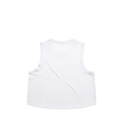 Women's Martina Crop Tank 4091 White - Back