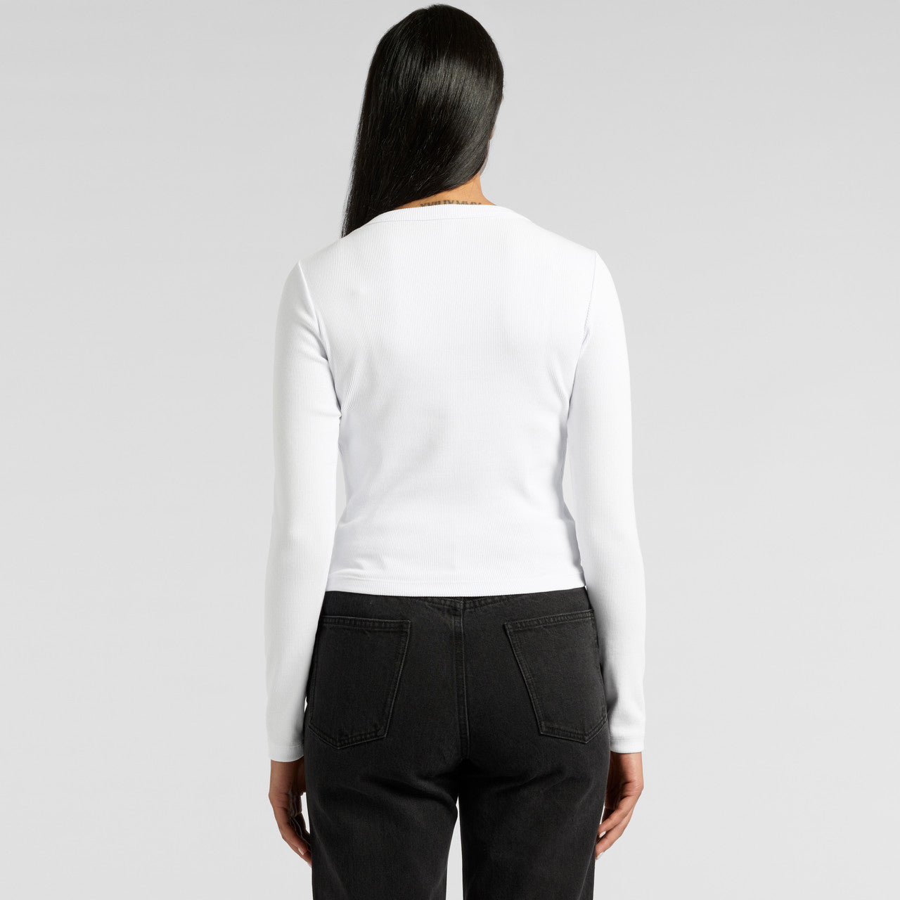 Women's Organic Rib L/S Tee 4096 Back