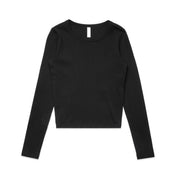 Women's Organic Rib L/S Tee 4096 Black