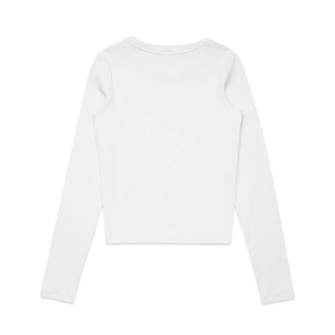 Women's Organic Rib L/S Tee 4096 White - Back