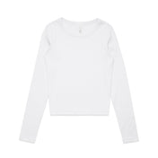 Women's Organic Rib L/S Tee 4096 White