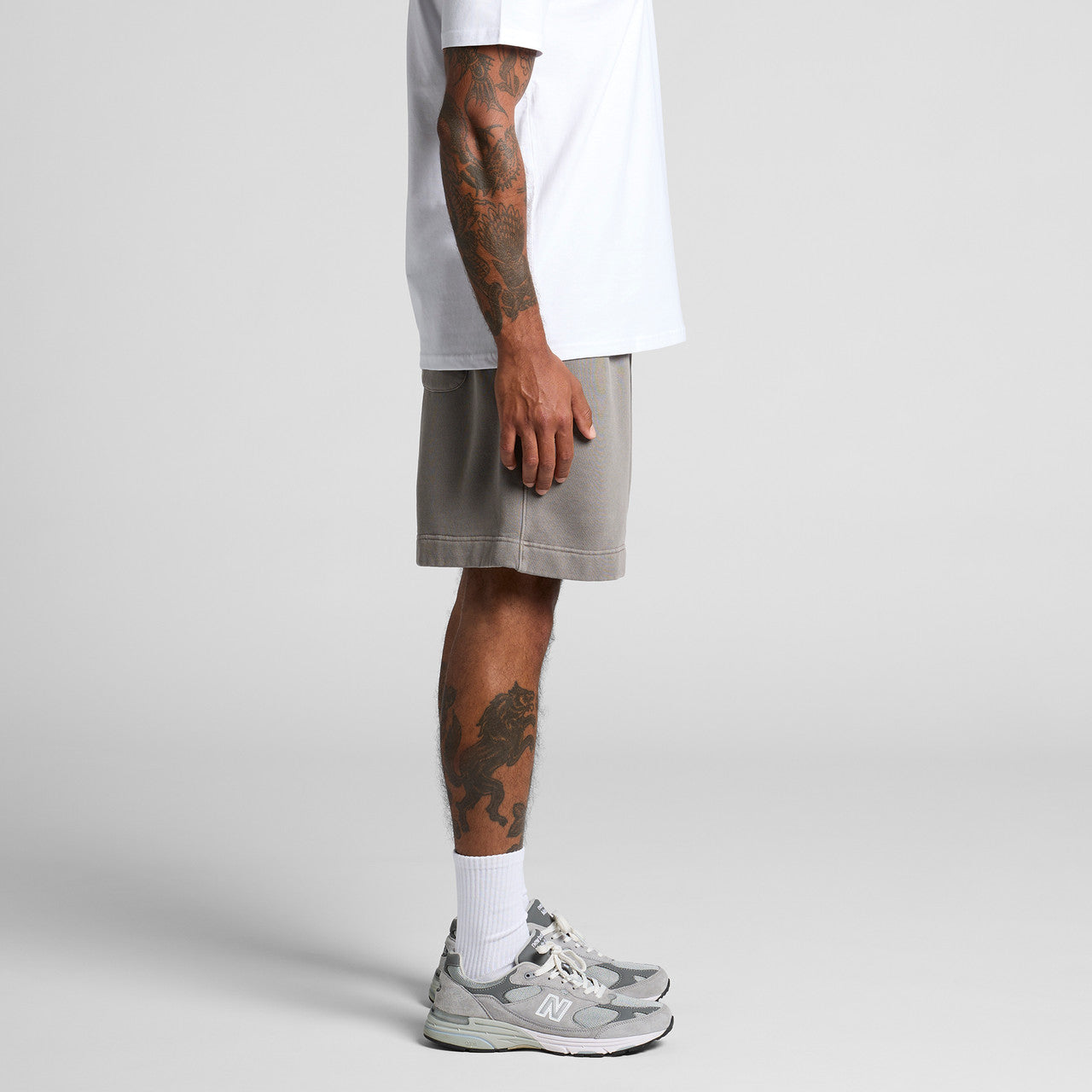 Relax Faded Track Shorts 18" 5939 Side