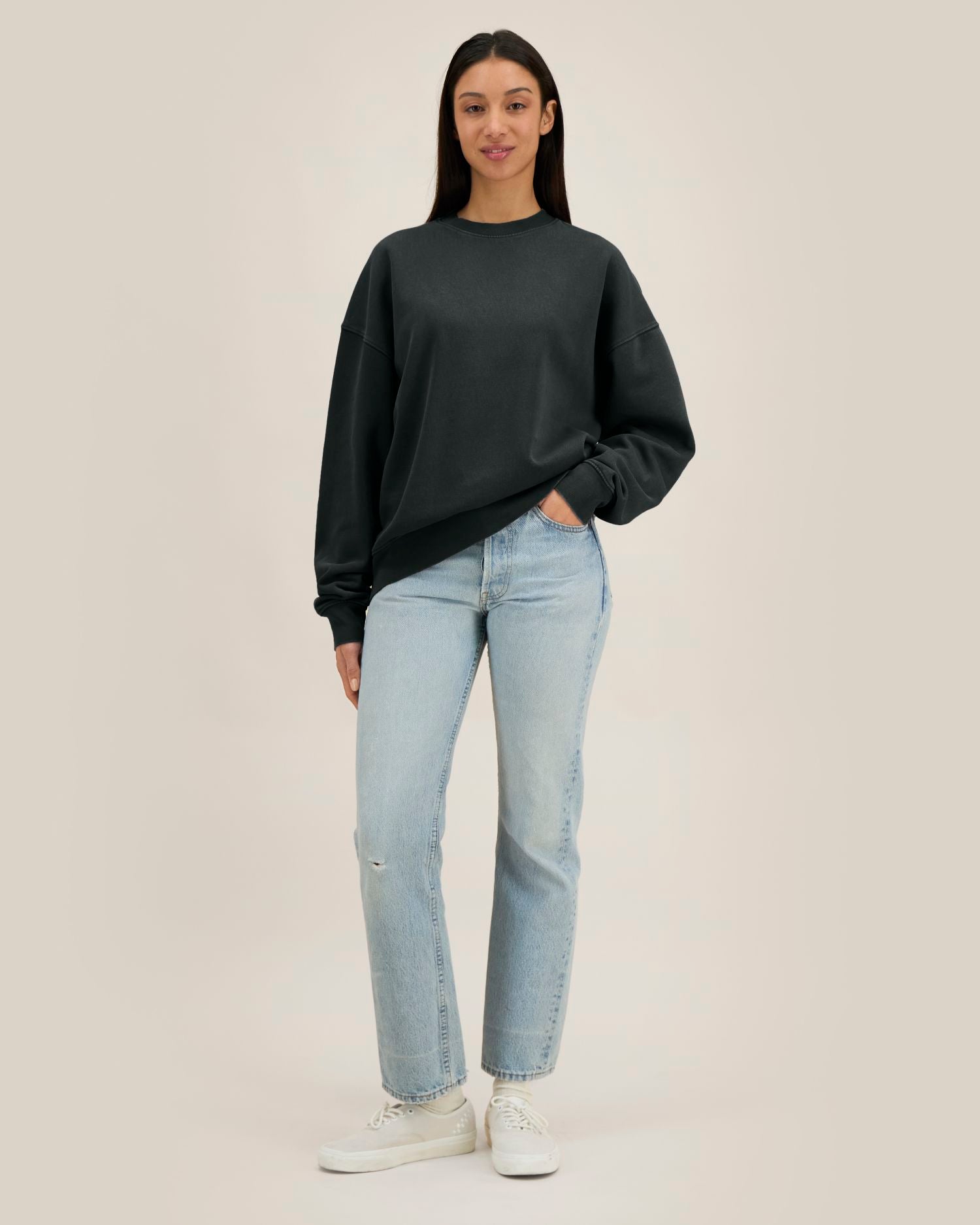 Garment-Dyed Crewneck Sweatshirt | Easer Vintage SASU043