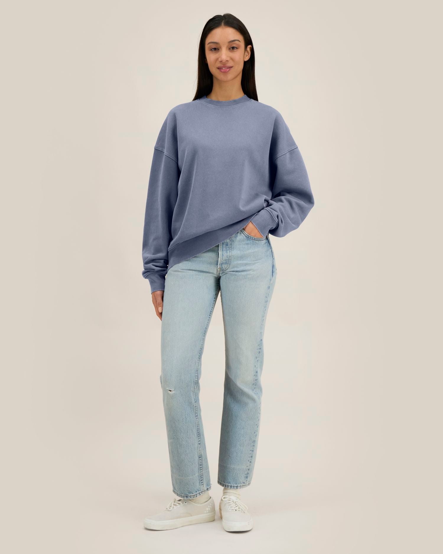 Garment-Dyed Crewneck Sweatshirt | Easer Vintage SASU043